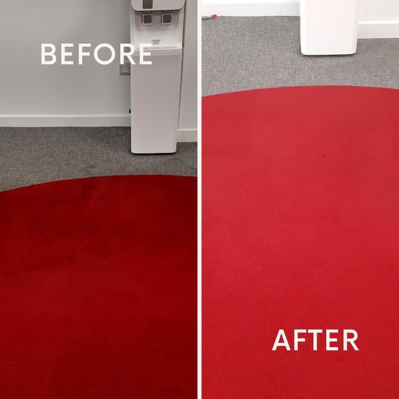 Commercial carpet cleaning before and after — Derby
